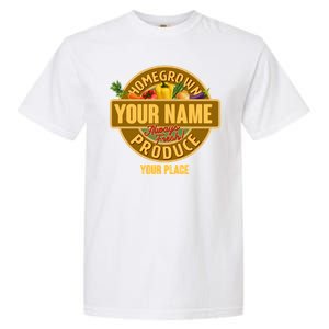 Personalize Home Homegrown Produce Custom Farmer Garment-Dyed Heavyweight T-Shirt