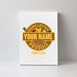 Personalize Home Homegrown Produce Custom Farmer Canvas