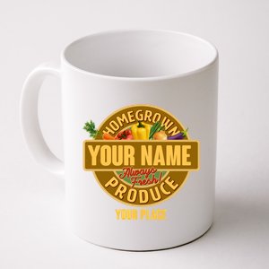 Personalize Home Homegrown Produce Custom Farmer Coffee Mug