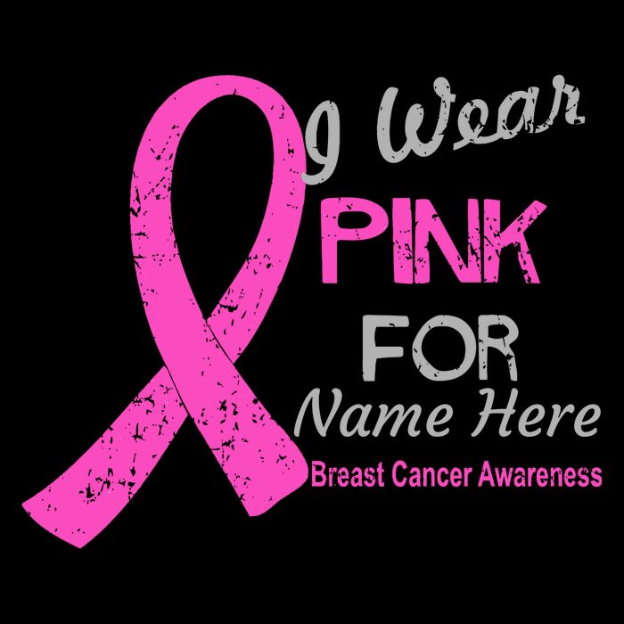Personalize I Wear Pink For My Custom Breast Cancer Hoodie