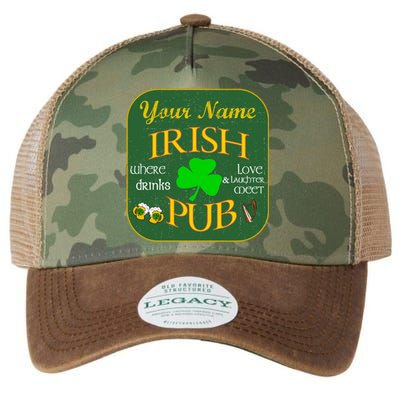 Personalize Irish Pub St Patricks Day Custom Legacy Tie Dye Trucker Hat