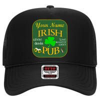 Personalize Irish Pub St Patricks Day Custom High Crown Mesh Back Trucker Hat