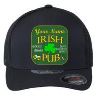 Personalize Irish Pub St Patricks Day Custom Flexfit Unipanel Trucker Cap