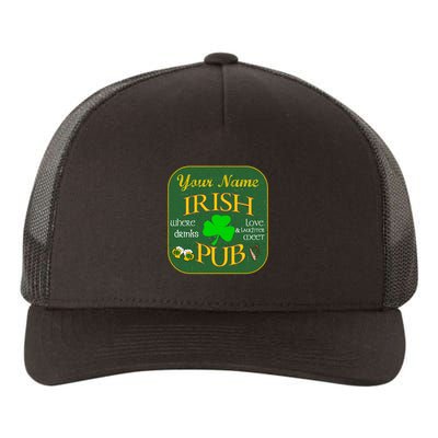 Personalize Irish Pub St Patricks Day Custom Yupoong Adult 5-Panel Trucker Hat