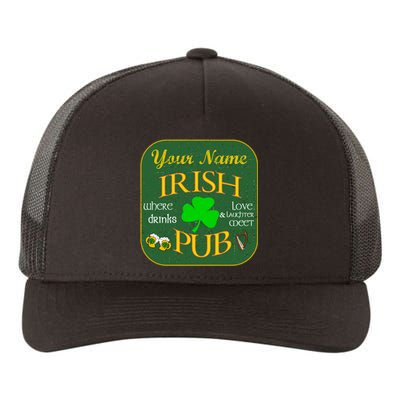 Personalize Irish Pub St Patricks Day Custom Yupoong Adult 5-Panel Trucker Hat