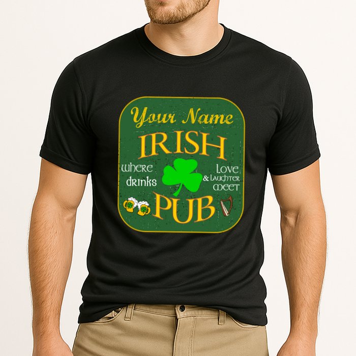Personalize Irish Pub St Patricks Day Custom Performance Shirt