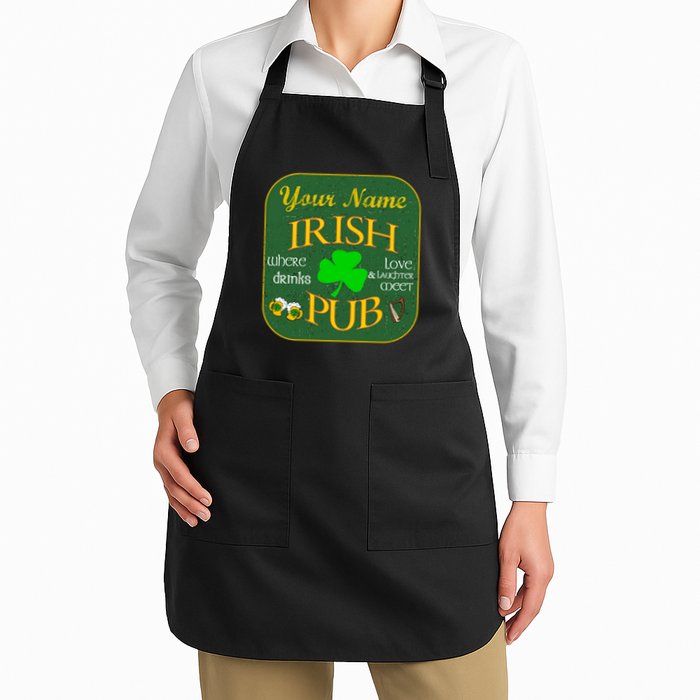 Personalize Irish Pub St Patricks Day Custom Apron