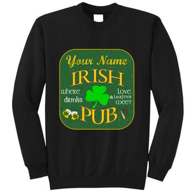 Personalize Irish Pub St Patricks Day Custom Sweatshirt