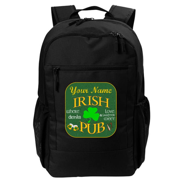 Personalize Irish Pub St Patricks Day Custom Backpack