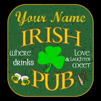 Personalize Irish Pub St Patricks Day Custom Backpack