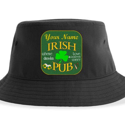 Personalize Irish Pub St Patricks Day Custom Sustainable Bucket Hat