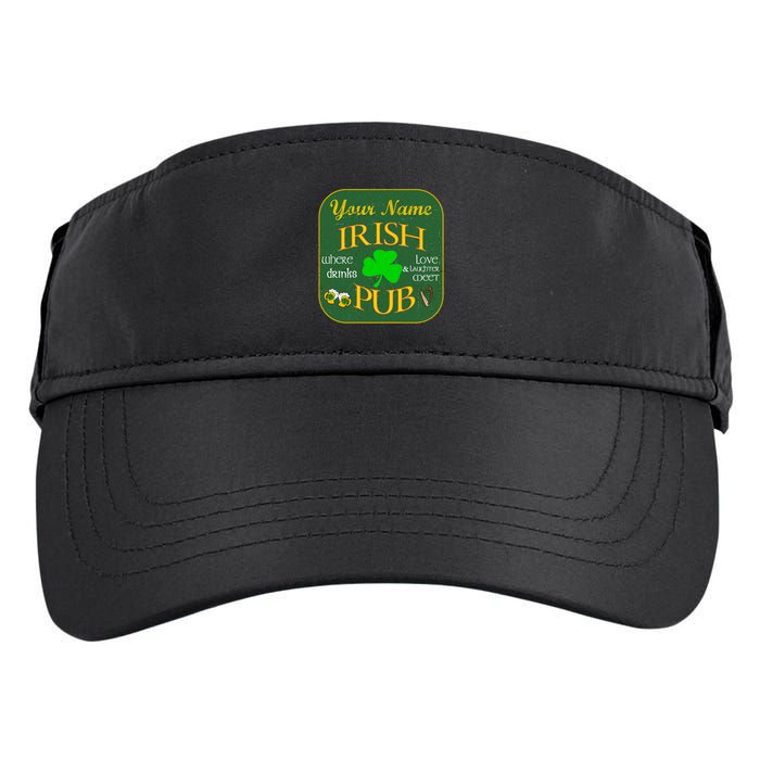 Personalize Irish Pub St Patricks Day Custom Adult Drive Performance Visor