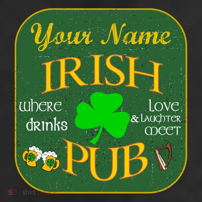 Personalize Irish Pub St Patricks Day Custom Adult Drive Performance Visor