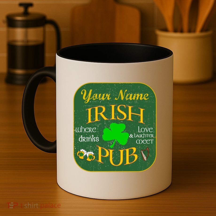 Personalize Irish Pub St Patricks Day Custom Mug