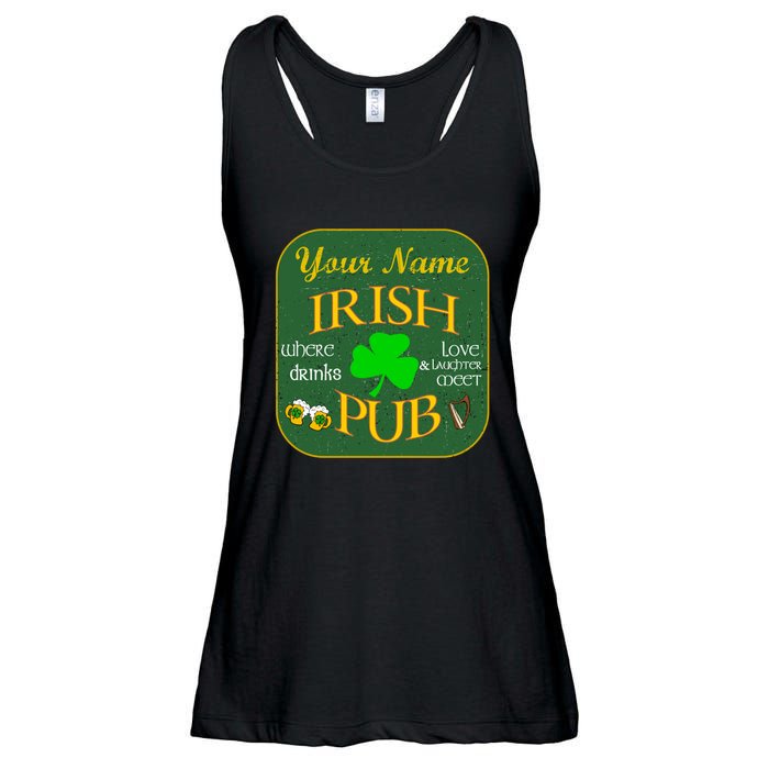 Personalize Irish Pub St Patricks Day Custom Ladies Essential Flowy Tank