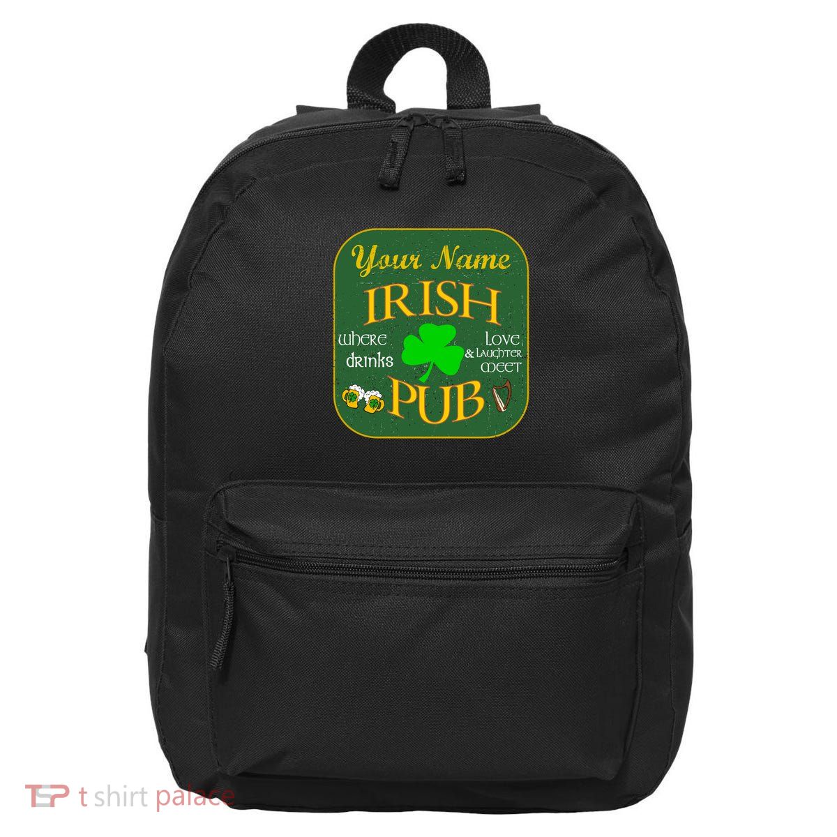 Personalize Irish Pub St Patricks Day Custom 16 in Basic Backpack