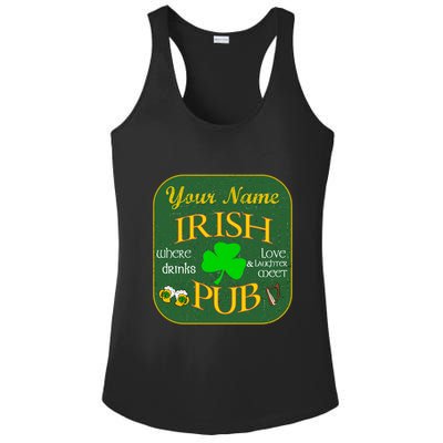 Personalize Irish Pub St Patricks Day Custom Ladies PosiCharge Competitor Racerback Tank
