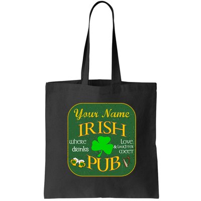 Personalize Irish Pub St Patricks Day Custom Bag