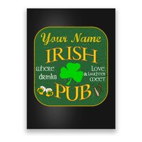 Personalize Irish Pub St Patricks Day Custom Poster