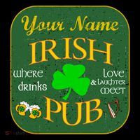 Personalize Irish Pub St Patricks Day Custom Toddler T-Shirt