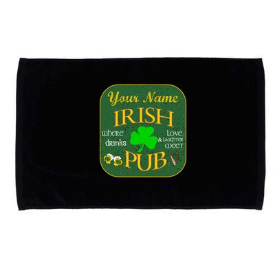 Personalize Irish Pub St Patricks Day Custom Microfiber Hand Towel