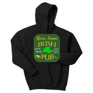 Personalize Irish Pub St Patricks Day Custom Kids Hoodie