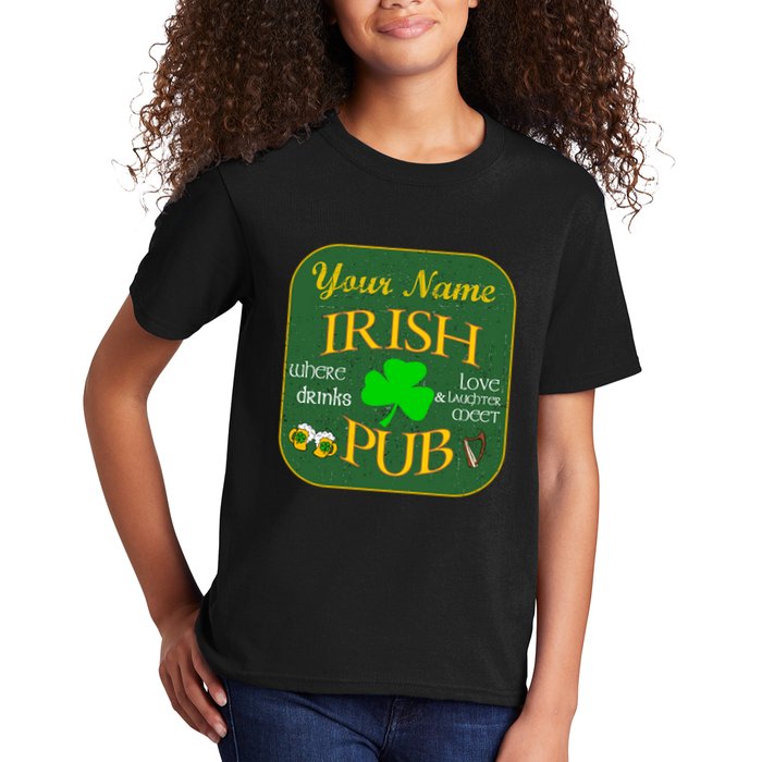 Personalize Irish Pub St Patricks Day Custom Kids T-Shirt