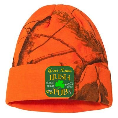 Personalize Irish Pub St Patricks Day Custom Kati Licensed 12" Camo Beanie