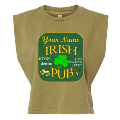 Personalize Irish Pub St Patricks Day Custom Garment-Dyed Women's Muscle Tee