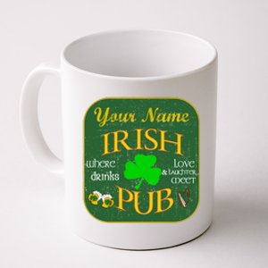 Personalize Irish Pub St Patricks Day Custom Coffee Mug