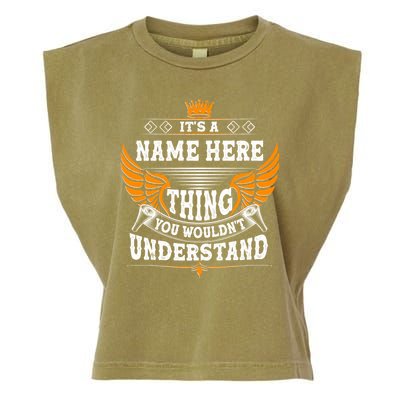 Personalize It's A Name Thing You Wouldn't Understand Custom Garment-Dyed Women's Muscle Tee