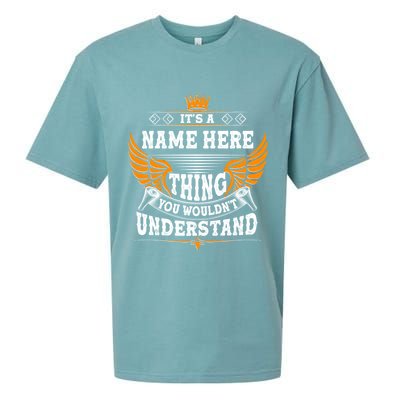 Personalize It's A Name Thing You Wouldn't Understand Custom Sueded Cloud Jersey T-Shirt