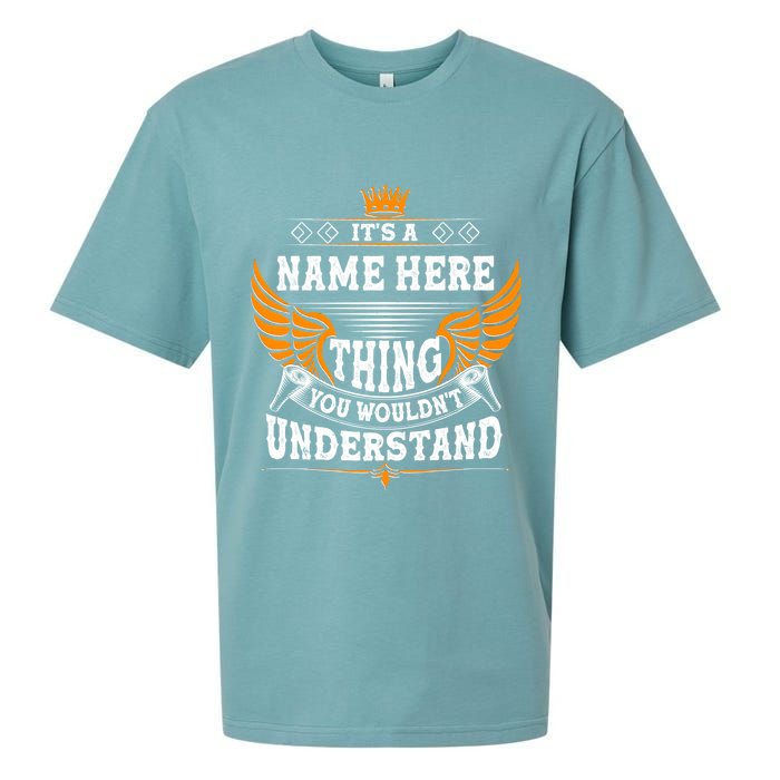 Personalize It's A Name Thing You Wouldn't Understand Custom Sueded Cloud Jersey T-Shirt