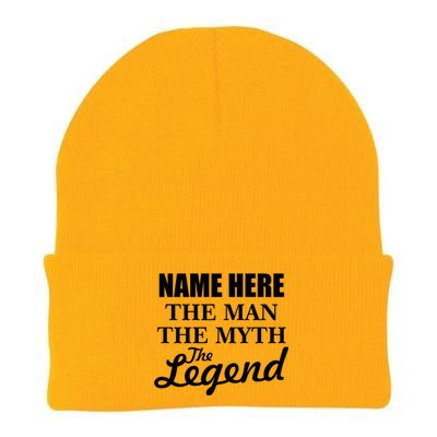 Personalize Name The Man Myth Legend Custom Knit Cap Winter Beanie