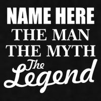 Personalize Name The Man Myth Legend Custom Ladies PosiCharge Tri-Blend Wicking Tank