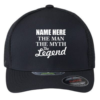 Personalize Name The Man Myth Legend Custom Flexfit Unipanel Trucker Cap