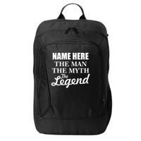 Personalize Name The Man Myth Legend Custom City Backpack