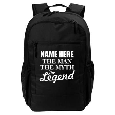 Personalize Name The Man Myth Legend Custom Backpack
