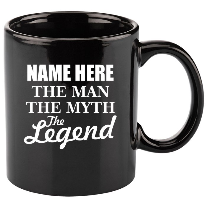 Personalize Name The Man Myth Legend Custom 11oz C Handle Ceramic Mug