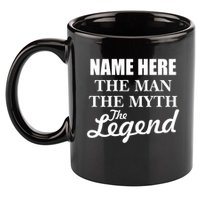 Personalize Name The Man Myth Legend Custom 11oz C Handle Ceramic Mug