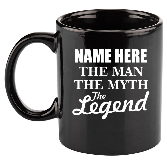Personalize Name The Man Myth Legend Custom 11oz C Handle Ceramic Mug