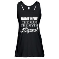 Personalize Name The Man Myth Legend Custom Ladies Essential Flowy Tank