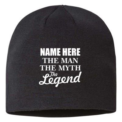Personalize Name The Man Myth Legend Custom Sustainable Beanie