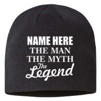 Personalize Name The Man Myth Legend Custom Sustainable Beanie