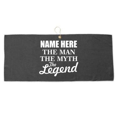 Personalize Name The Man Myth Legend Custom Large Microfiber Waffle Golf Towel