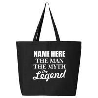 Personalize Name The Man Myth Legend Custom 25L Jumbo Tote