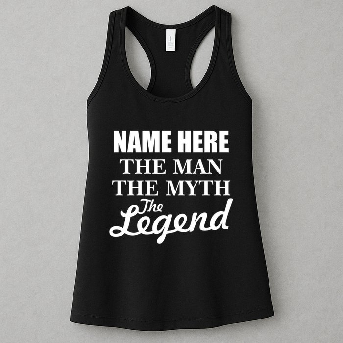 Personalize Name The Man Myth Legend Custom Womens Tank Top