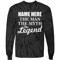 Personalize Name The Man Myth Legend Custom Tie-Dye Long Sleeve Shirt