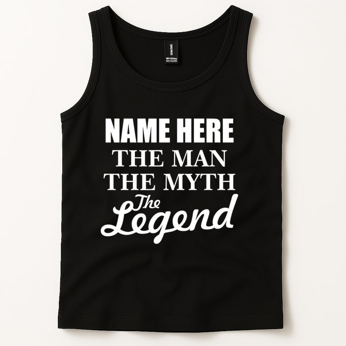 Personalize Name The Man Myth Legend Custom Tank Top