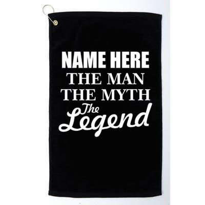 Personalize Name The Man Myth Legend Custom Golf Towel